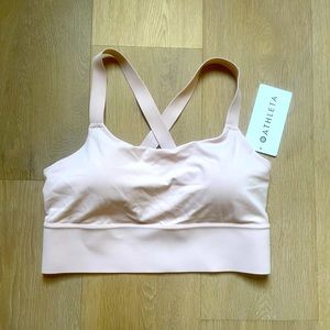 Athleta plush pink sports bra